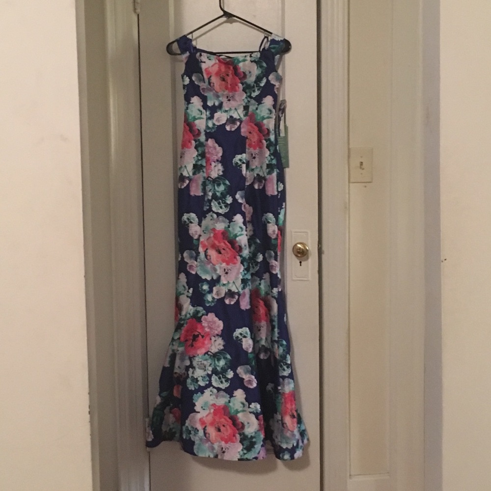 MY MICHELLE FLORAL MERMAID GOWN